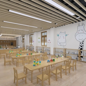 现代幼儿园3D模型下载